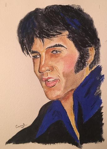 Elvis 1969 - watercolour